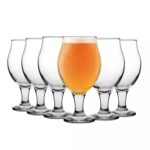 LAV 12x Angelina Tulip Beer Glasses Traditional Craft Ale Goblet with Stem 570ml