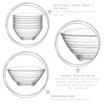 LAV 12x Derin Glass Serving Bowls Kitchen Mixing Dishes 7cm Clear - Image 2