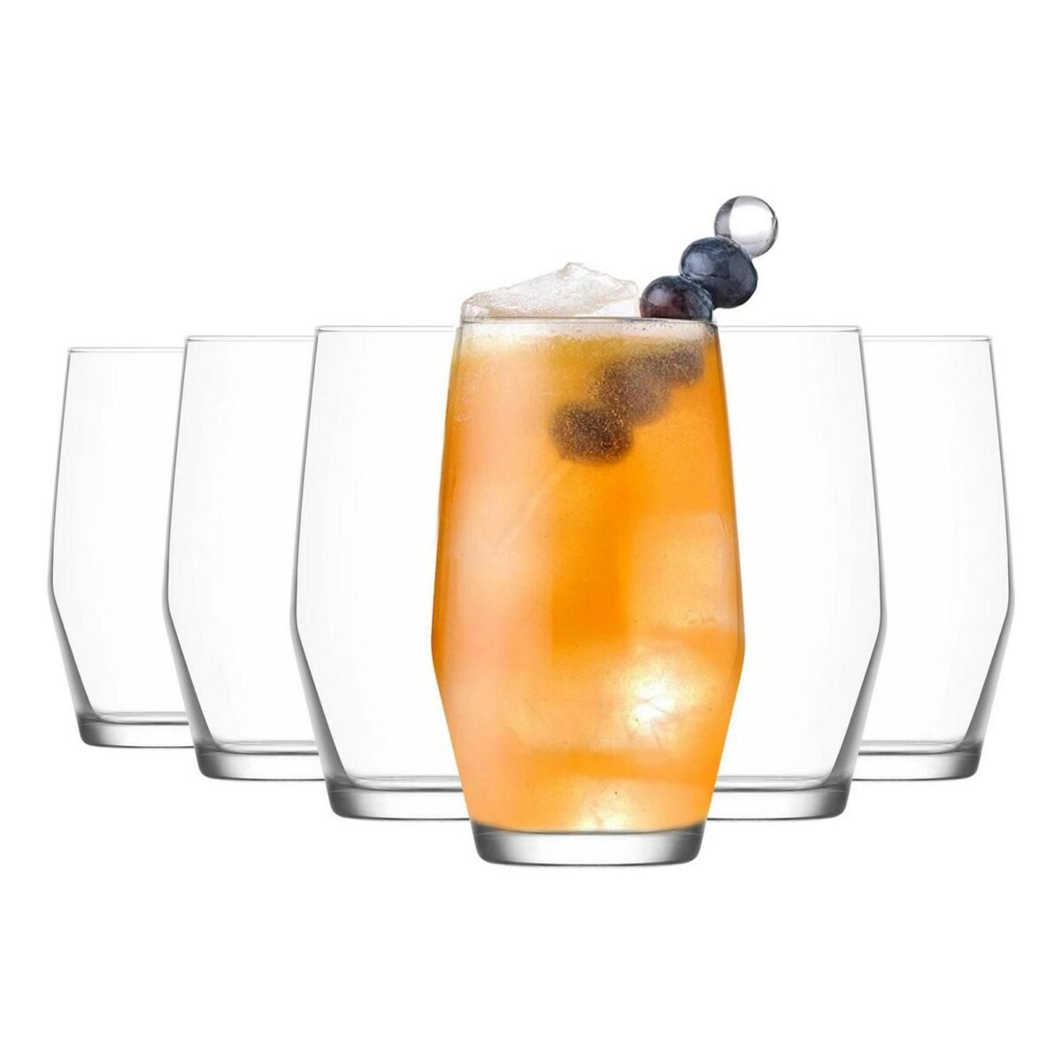 LAV 12x Ella Highball Glasses Water Juice Cocktail Tumblers 495ml Clear - Image 1