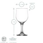 LAV 12x Nevakar Wine Glasses Vintage Stemware Goblets 320ml Clear - Image 3