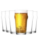 LAV 12x Noniq Pint Beer Glasses Traditional Craft Ale Lager Barware 570ml Clear