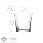 LAV 12x Truva Whisky Glasses Vintage Water Juice Cocktail Tumblers 280ml Clear - Image 3