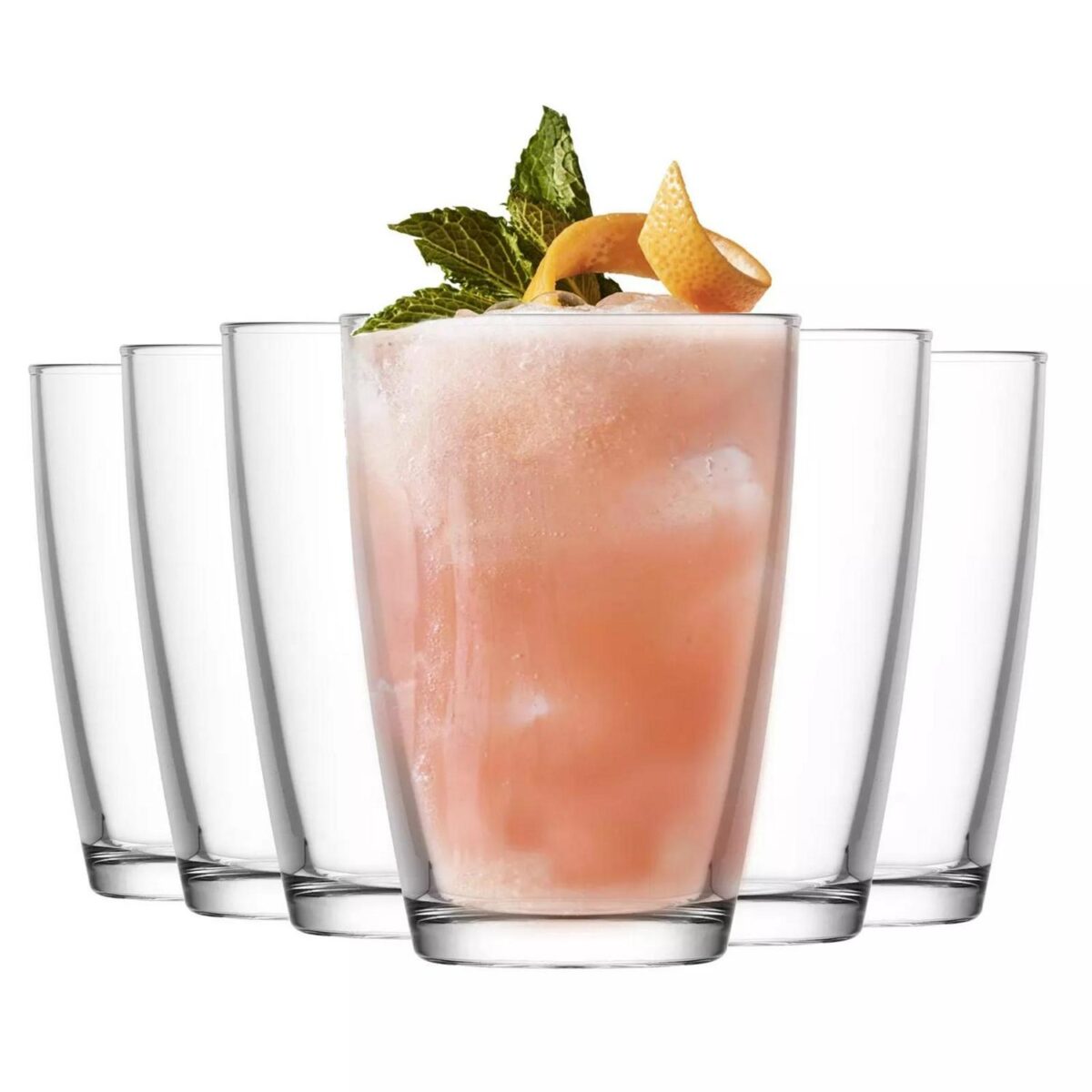 LAV 12x Vega Highball Glasses Water Juice Cocktail Tumblers 415ml Clear - Image 1