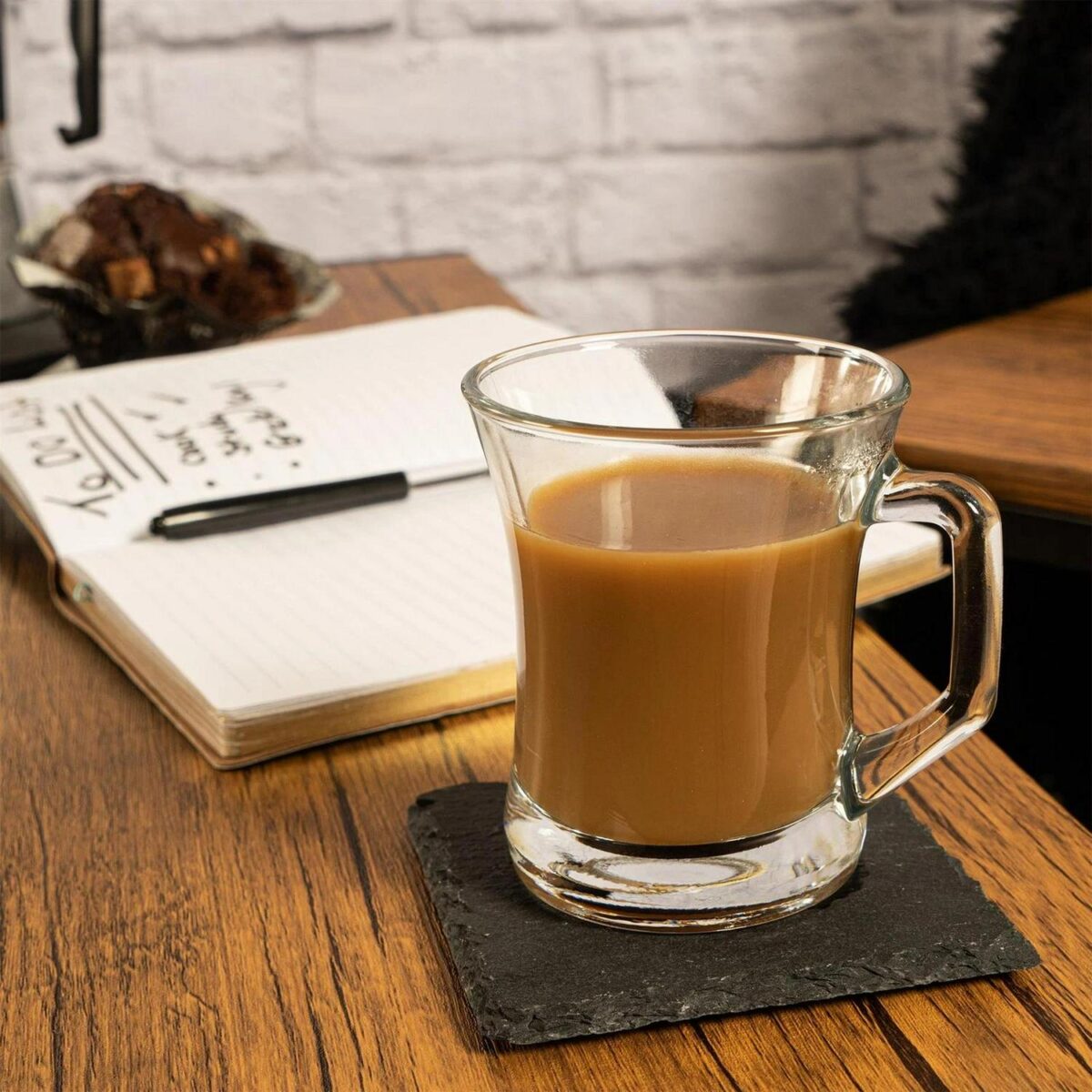 LAV 12x Zen+ Glass Coffee Mugs Modern Heat Resistant Glass Teacups 225ml - Image 4
