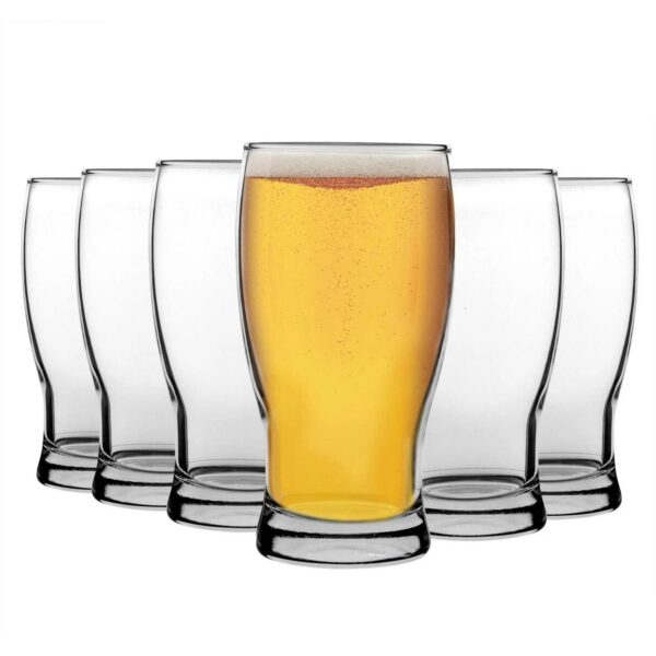 LAV 24x Belek Classic Pint Beer Glasses Traditional Craft Ale Lager 580ml
