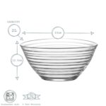 LAV 2x Derin Glass Serving Bowls Mixing Bowl Serving Bowl for Pasta 23cm - Image 3