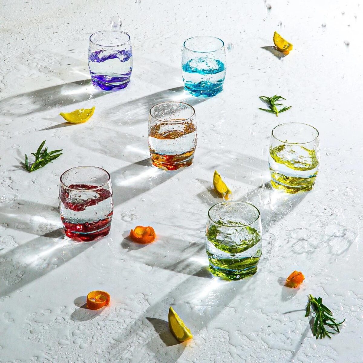 LAV 6x Adora Coloured Water Glasses Whisky Juice Cocktail Tumblers 290ml Multi - Image 4