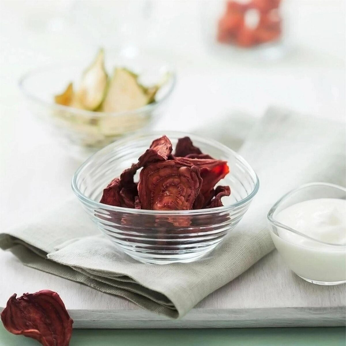 LAV 6x Derin Glass Serving Bowls Kitchen Mixing Dishes 7cm Clear - Image 5