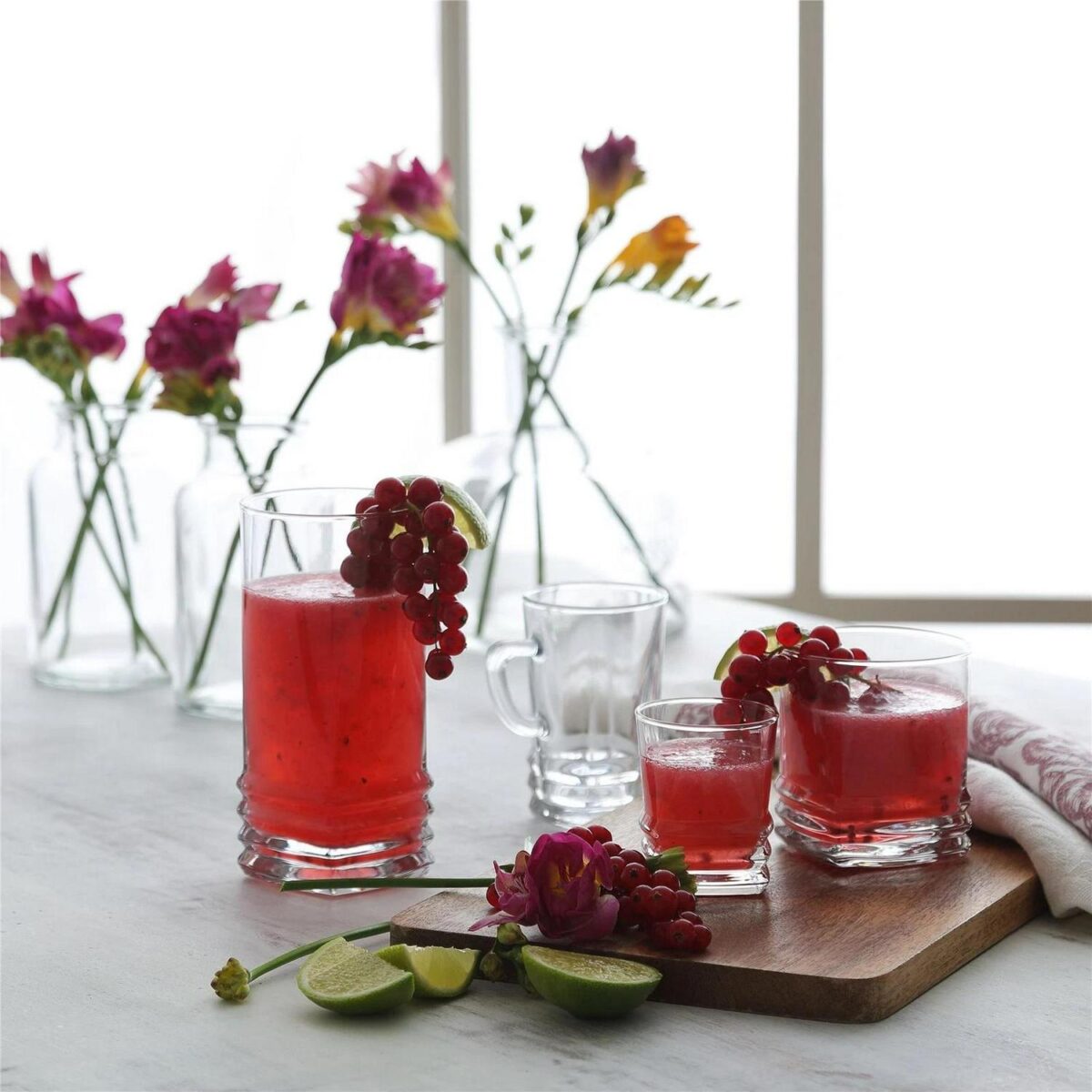 LAV 6x Elegan Whisky Glasses Water Juice Cocktail Tumblers 315ml Clear - Image 7
