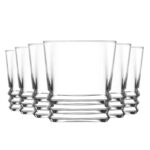 LAV 6x Elegan Whisky Glasses Water Juice Cocktail Tumblers 315ml Clear