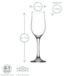 LAV 6x Nevakar Champagne Flutes Vintage Prosecco Sparkling Wine Glasses 195ml - Image 3