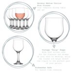 LAV 6x Nevakar Wine Glasses Vintage Stemware Goblets 320ml Clear - Image 2