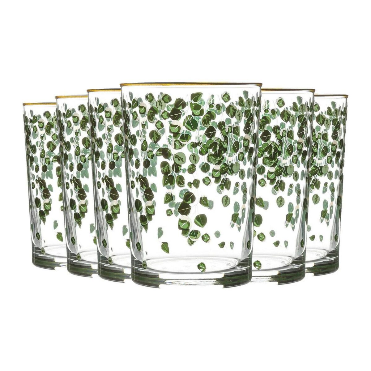 LAV Bodega Decorated Highball Glasses Water Juice Cocktail Tumblers 520ml - Image 1