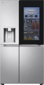 LG InstaView GSXE91BSAD American-Style Smart Fridge Freezer - Brushed Steel