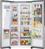 LG InstaView GSXE91BSAD American-Style Smart Fridge Freezer - Brushed Steel - Image 2