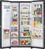 LG InstaView GSXE91EVAD American-Style Smart Fridge Freezer - Black Steel - Image 2