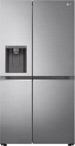 LG UVNano GSLD80PZRD American-Style Smart Fridge Freezer - Shiny Steel