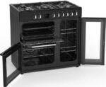 LOGIK LRC90B21 90 cm Dual Fuel Range Cooker - Black - Image 5