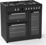 LOGIK LRC90B21 90 cm Dual Fuel Range Cooker - Black - Image 3