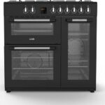 LOGIK LRC90B21 90 cm Dual Fuel Range Cooker - Black - Image 2