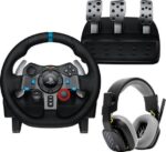 LOGITECH G29 Racing Wheel with Pedals and ASTRO A10 Gaming Headset Bundle