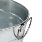 Large Drinks Bucket Beer Wine Ice Party Cooler Vintage Metal Handles Silver - Image 4