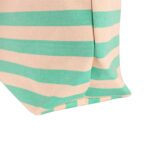 Large Striped Canvas Tote Beach Bag Shoulder Bag 55cm x 36cm Seafoam - Image 4