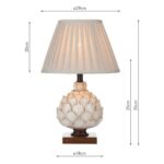 Layer Artichoke Cream Table Lamp with Pleated Shade - Image 2