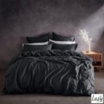 Lazy Linen 100% Washed Linen Duvet Cover and Pillowcase Set in 3 colours - Image 3