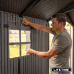 Lifetime 20ft x 8ft (6 x 2.4m) Rough Cut Dual Entry Outdoor Storage Shed - Model 60456 - Image 5