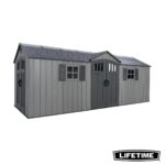 Lifetime 20ft x 8ft (6 x 2.4m) Rough Cut Dual Entry Outdoor Storage Shed - Model 60456 - Image 8