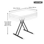 Lifetime 30 (2.5ft) Almond Personal Commercial Table - Image 2