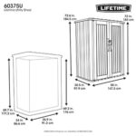 Lifetime 4ft 8 x 3ft 2 (1.47 x 0.97m) Rough Cut Vertical 2,060 Litre Storage Shed with Shelves - Model 60375U - Image 2