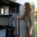 Lifetime 4ft 8 x 3ft 2 (1.47 x 0.97m) Rough Cut Vertical 2,060 Litre Storage Shed with Shelves - Model 60375U - Image 5