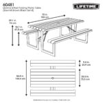 Lifetime 6ft (1.83m) Folding Picnic Table - Model 60481 - Image 2