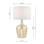 Lolek Silver Glass Dual Light Table Lamp - Image 2
