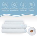 Luff 700 Thread Count 100% Organic Bamboo Deep Fitted White Sheet, in 4 Sizes - Image 5