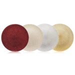 Luigi Bormioli Glass Glitter Charger Plate 6 Pack Assortment
