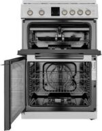 MONTPELLIER MDOG60LW 60 cm Gas Cooker - White and Silver - Image 2