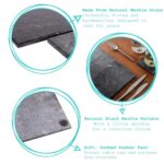 Marble Rectangle Chopping Board Kitchen Dining Serving Platter 30cm x 20cm Black - Image 2