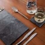 Marble Rectangle Chopping Board Kitchen Dining Serving Platter 30cm x 20cm Black - Image 6