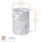 Marble Wine Bottle Cooler Solid Stone Barware Champagne Chiller 13cm Grey - Image 3