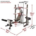 Marcy MWB-70205 Folding Olympic Barbell Bench with Rear Squat Rack - Image 8