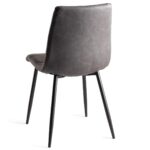 Marlow Grey Faux Leather Tapered Back Dining Chair, 2 Pack - Image 5
