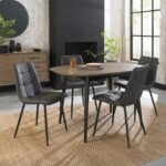 Marlow Grey Faux Leather Tapered Back Dining Chair, 2 Pack - Image 6