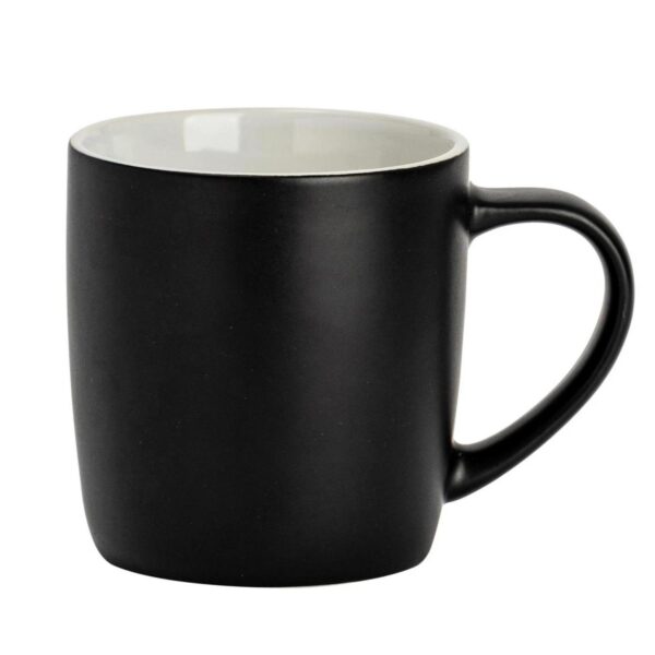 Matt Coloured Coffee Mug Modern Porcelain Cappuccino Tea Cup 350ml Black