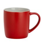 Matt Coloured Coffee Mug Modern Porcelain Cappuccino Tea Cup 350ml Red