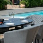 Maze Ambition 7 Piece Oval Dining Patio Set in 2 Colours + Cover - Image 4