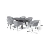 Maze Ambition 7 Piece Oval Dining Patio Set in 2 Colours + Cover - Image 2