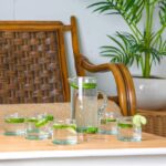 Merzouga Recycled Glass Tumblers with Jug Water Juice Glasses Pitcher Clear - Image 5